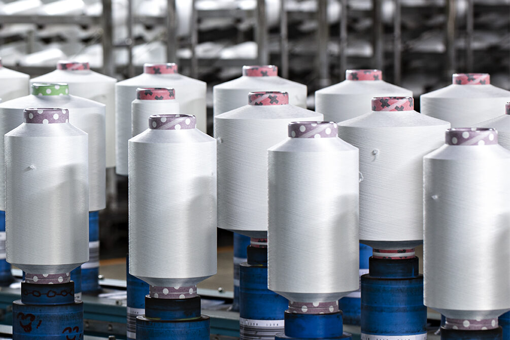 spools of polyester fiber 