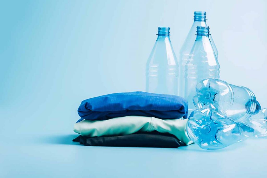 New garments made of recycled plastic bottles